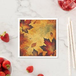 Rustieke herfstbladeren Distressed Ink Decoupage Servet