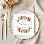 Rustieke herfstbladeren Fijne Thanksgiving Servet
