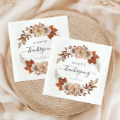 Rustieke herfstbladeren Fijne Thanksgiving Servet