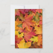 Rustieke Herfstbladeren Jute Bruiloft RSVP Kaartje (Achterkant)