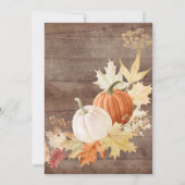 Rustieke herfstbladeren krans Vrijgezellenfeest Kaart (Achterkant)