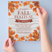 Rustieke herfstbladeren Lijst Herfst Festival Even Flyer (Hand)