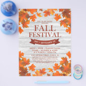 Rustieke herfstbladeren Lijst Herfst Festival Even Flyer (Enkel)