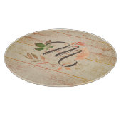 Rustieke Herfstbladeren Monogram Snijplank (Hoek)