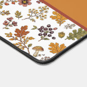 Rustieke Herfstbladeren Paddenstoel Bos Monogram N Bureaumat (Hoek)