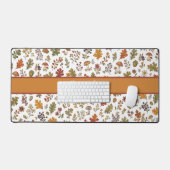 Rustieke Herfstbladeren Paddenstoel Bos Monogram N Bureaumat (Keyboard & Muis)