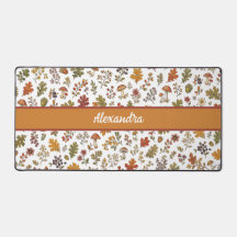 Rustieke Herfstbladeren Paddenstoel Bos Monogram N