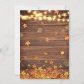 Rustieke herfstbladeren pompoen Baby shower Kaart (Achterkant)