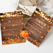 Rustieke herfstbladeren pompoen Baby shower Kaart