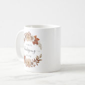 Rustieke herfstbladeren Prettig Thanksgiving Koffiemok (Voorkant links)