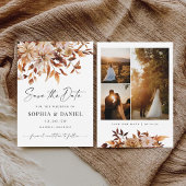 Rustieke Herfstbladeren Save The Date Kaart