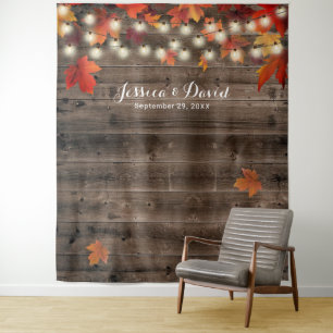 Rustieke herfstbladeren schuur herfst bruiloft ach wandkleed