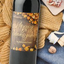 Rustieke herfstbladeren Thanksgiving-gastgeschenk