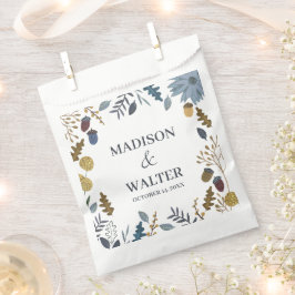 Rustieke herfstbladeren vallen trouwtafel nummer s bedankzakje