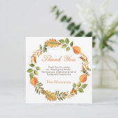 Rustieke herfstbladeren vierkante Thanksgiving (Staand voorkant)