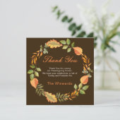 Rustieke herfstbladeren vierkante Thanksgiving (Staand voorkant)