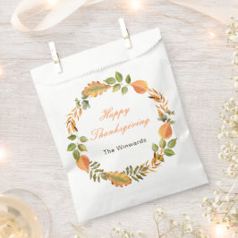 Rustieke herfstbladeren vierkante Thanksgiving Bedankzakje