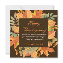 Rustieke herfstbladeren vierkante Thanksgiving