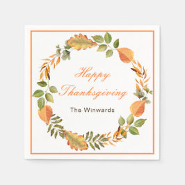 Rustieke herfstbladeren vierkante Thanksgiving Servet