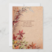 Rustieke herfstbloei Bourgondië Blush Foto Save The Date (Achterkant)