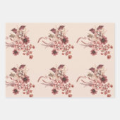 Rustieke Herfstbloei Lichte Beige Waterverf Inpakpapier Vel (Voorkant)