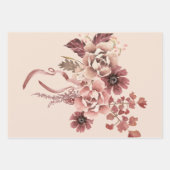 Rustieke Herfstbloei Lichte Beige Waterverf Inpakpapier Vel (Voorkant 2)