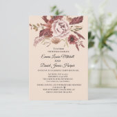 Rustieke Herfstbloei Lichte Beige Waterverf Kaart (Staand voorkant)