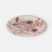 Rustieke Herfstbloei Lichte Beige Waterverf Papieren Bordje (Gekanteld)