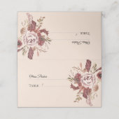 Rustieke Herfstbloei Lichte Beige Waterverf Plaatskaartje (Buitenkant ongevouwen)