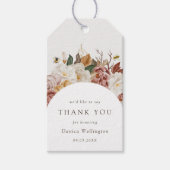 Rustieke herfstbloem | Boho Waterverf Baby shower Cadeaulabel (Voorkant)