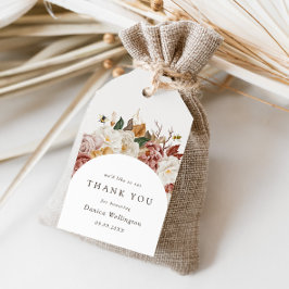 Rustieke herfstbloem | Boho Waterverf Baby shower Cadeaulabel