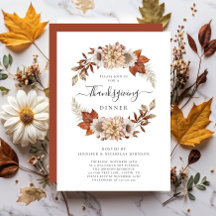 Rustieke herfstbloem Thanksgiving-diner 