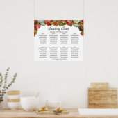 Rustieke herfstbloemen 8-tafel bruiloft zitplaatsk poster (Keuken)
