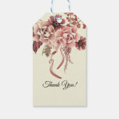 *Rustieke Herfstbloemen Aquarel Crème Achtergrond* Cadeaulabel (Achterkant)