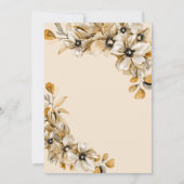 Rustieke herfstbloemen bruiloft save the date (Achterkant)