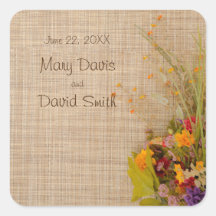 Rustieke herfstbloemen bruiloft Sticker