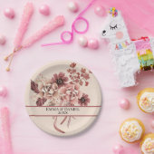 Rustieke Herfstbloemen Licht Beige Aquarel Papieren Bordje (Feest)