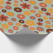 Rustieke Herfstbloemen Naadloze Thanksgiving Cadeaupapier (Hoek)