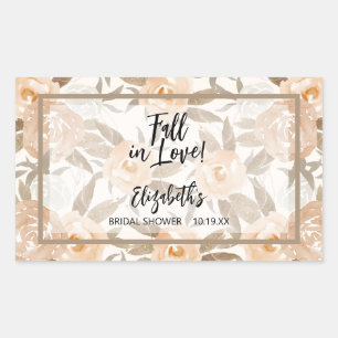Rustieke herfstbloemen rechthoekige sticker