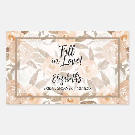 Rustieke herfstbloemen rechthoekige sticker (Voorkant)