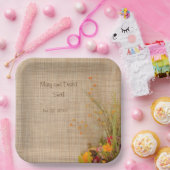 Rustieke herfstbloemen Trouwpapier Borden Papieren Bordje (Feest)