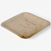 Rustieke herfstbloemen Trouwpapier Borden Papieren Bordje (Gebogen)