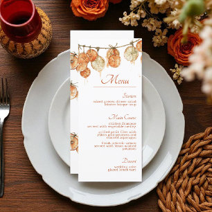 Rustieke herfstboho gedroogde Oranje Garland bruil Menu