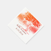 Rustieke herfstboom herfst trouwpapier servetten (Hoek)