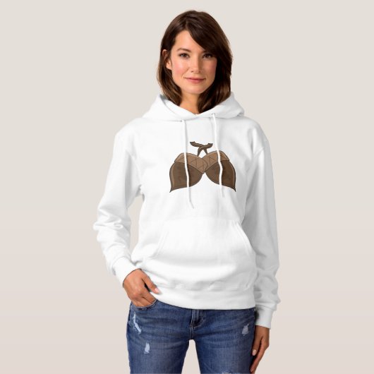 Rustieke herfstbos Natuur Hoodie (Voorkant volledig)
