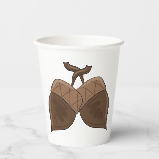 Rustieke herfstbos Natuur Papieren Bekers (Voorkant)