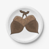 Rustieke herfstbos Natuur Papieren Bordje (Voorkant)