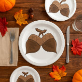 Rustieke herfstbos Natuur Papieren Bordje