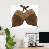 Rustieke herfstbos Natuur Poster (Thuiskantoor)