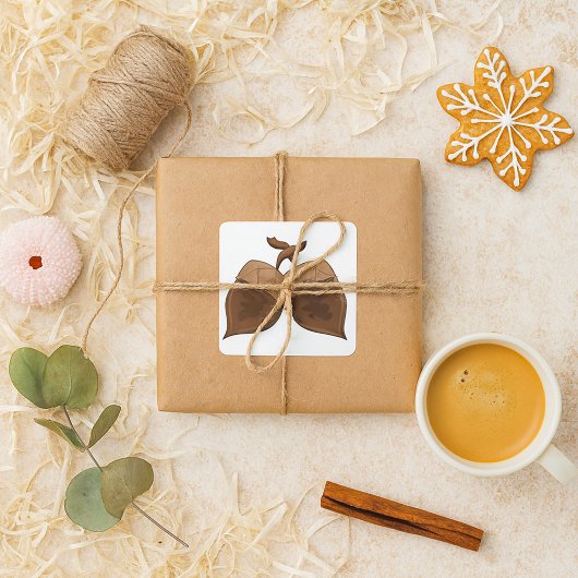 Rustieke herfstbos Natuur Vierkante Sticker